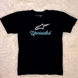 Alpinestars Black Tee with Logo and Text